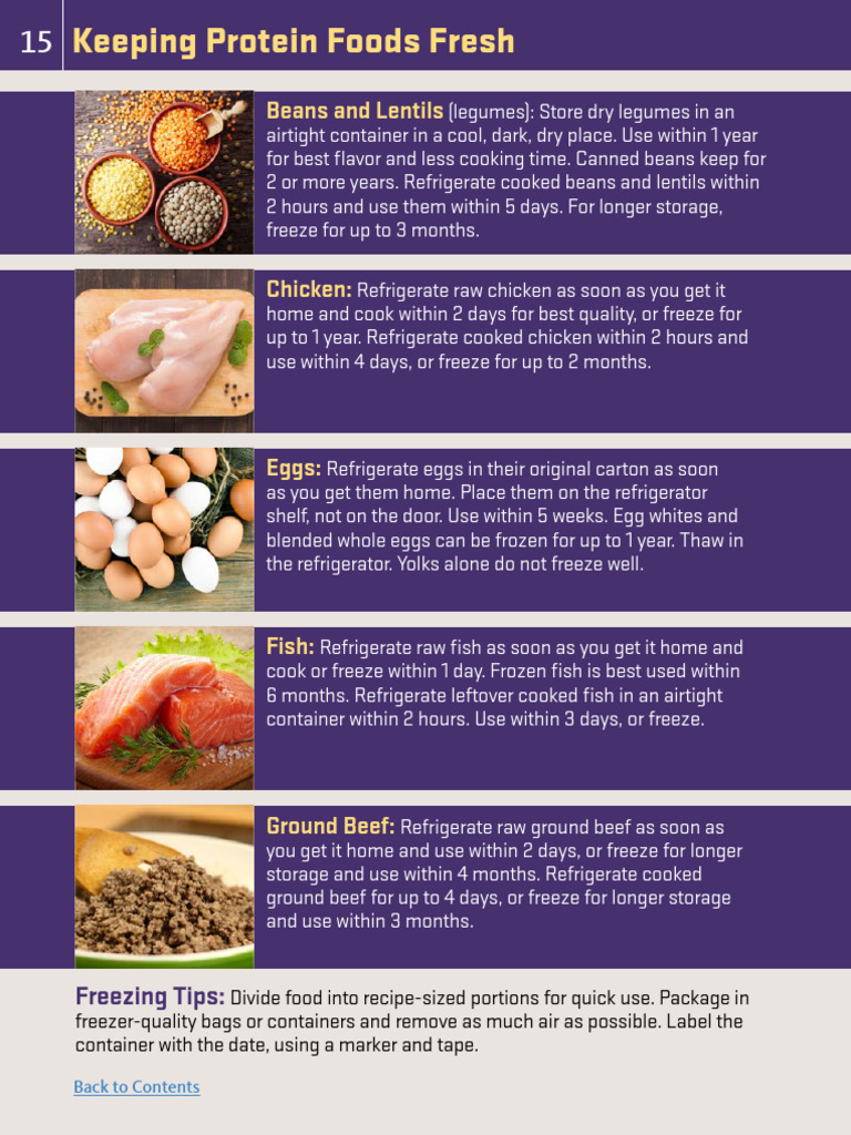 Essential Storage Tips for Protein Foods | PDF | Nutrition Facts Label ...