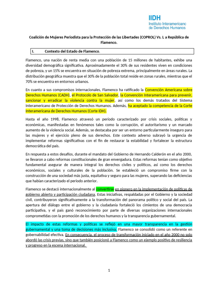 COPROL: Defensa de Derechos en Flamenco | PDF | Libertad de expresión ...