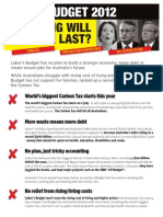 Labors Budget Failures 2012