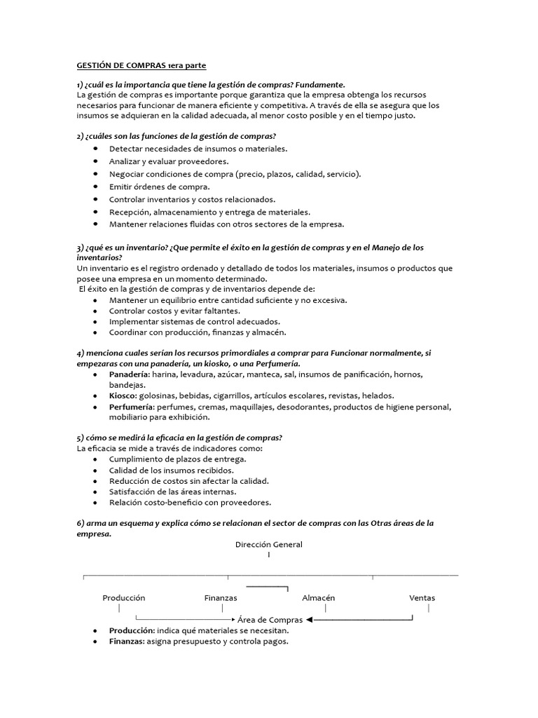 Importancia y Funciones de la Gestión de Compras | PDF | Presupuesto ...