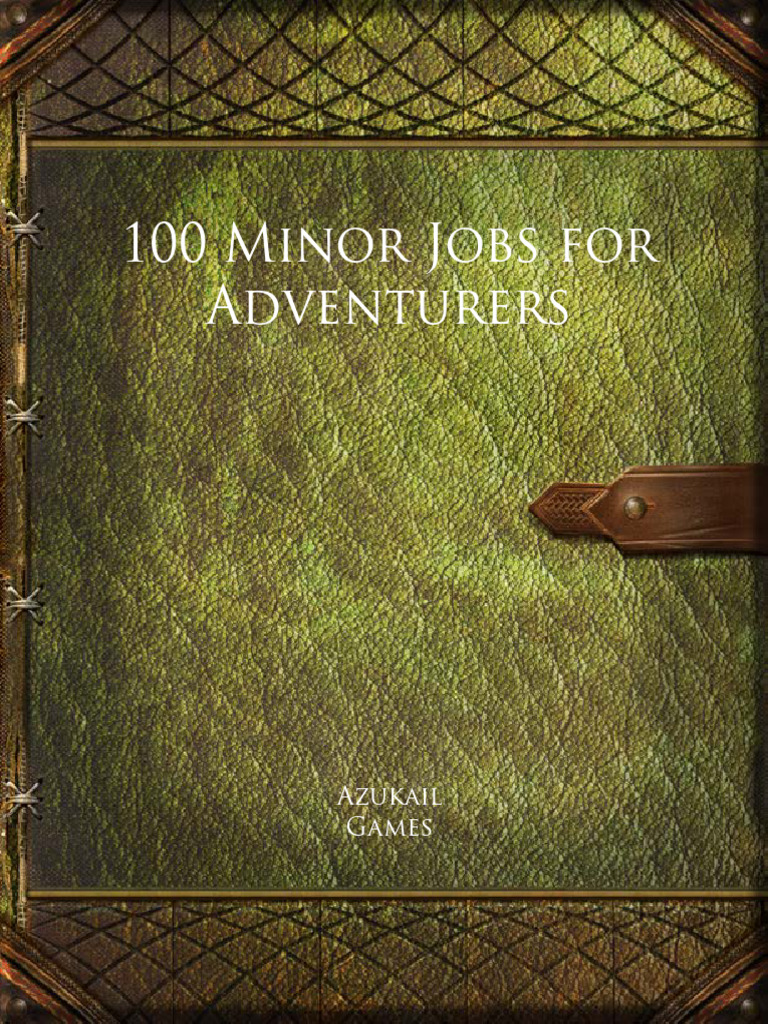 100 Minor Jobs for Adventurers | PDF