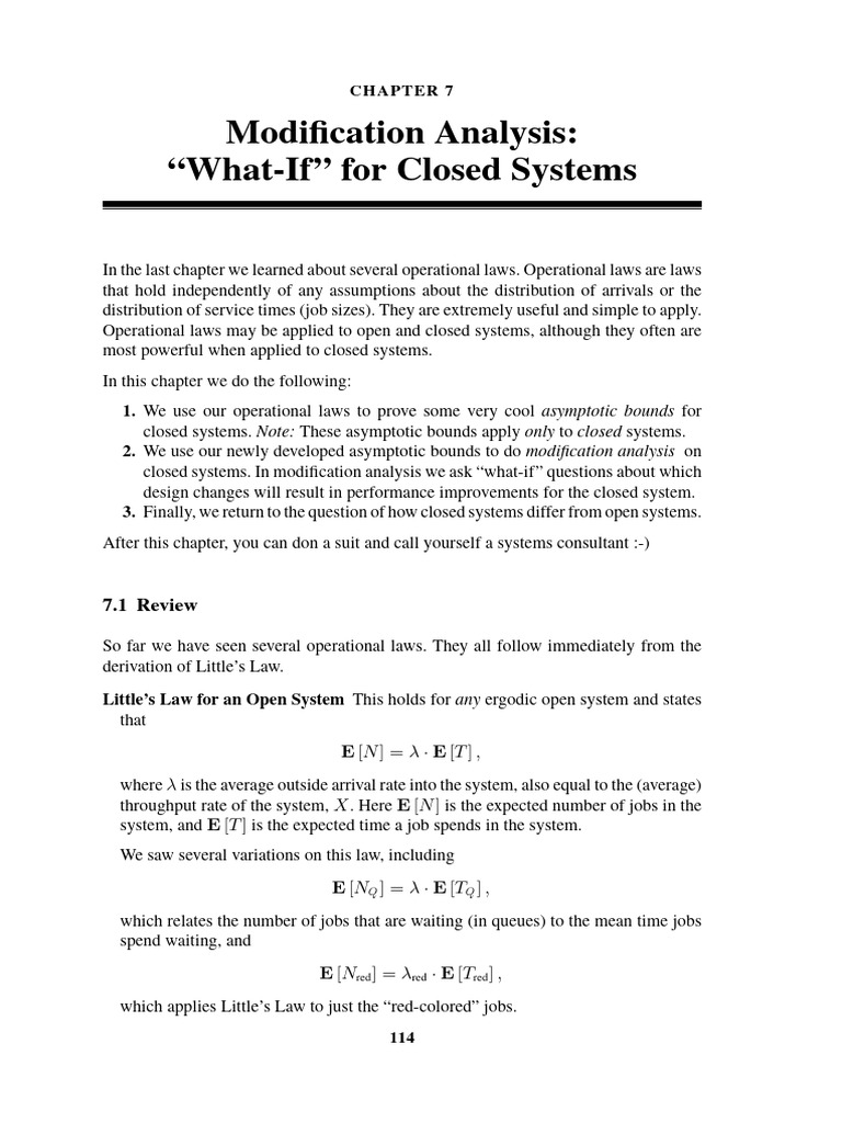 Asymptotic Bounds in Closed Systems | PDF | Mathematical Analysis ...