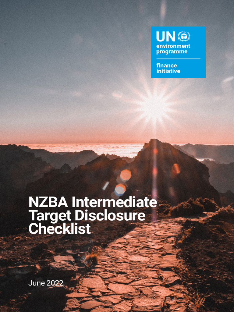 NZBA Climate Target Disclosure Checklist | PDF | Natural Environment ...