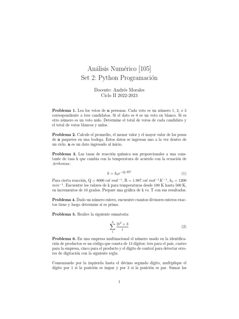 Problemas de Programación en Python | PDF | Vector Euclidiano | Matemáticas