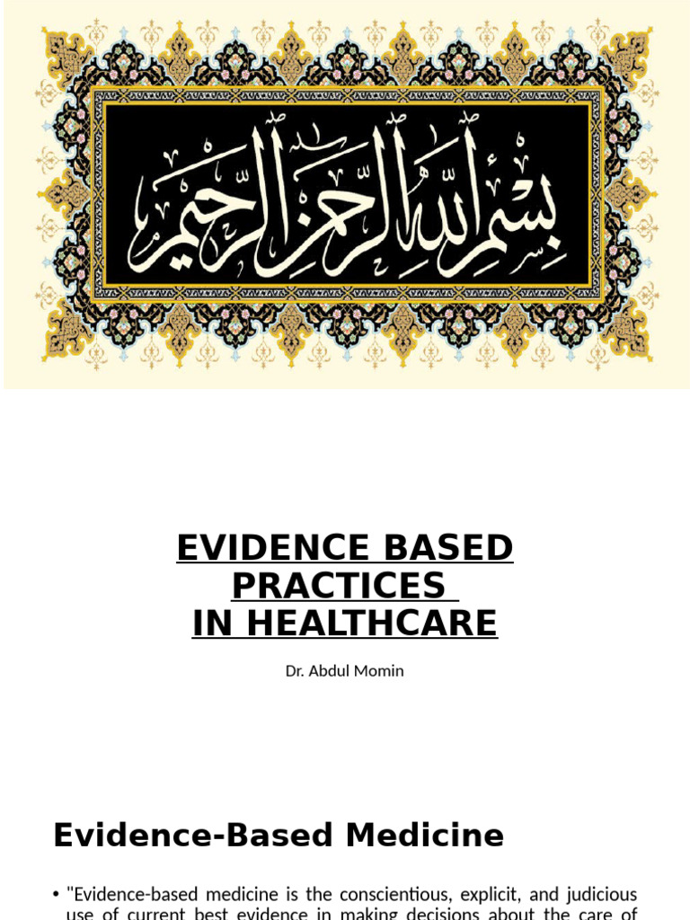 EBP Evidence Based Practice | PDF | Evidence Based Medicine ...