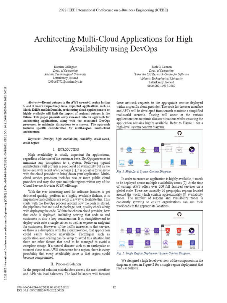 Architecting Multi-Cloud Applications For High Availability Using ...