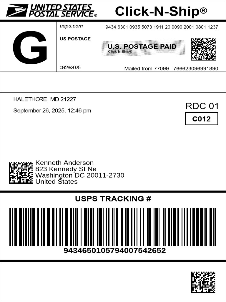 USPS Click-N-Ship Tracking Details | PDF