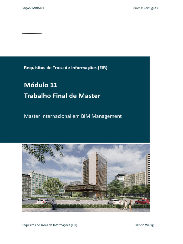 EIR do Edifício WeZig: Requisitos BIM | PDF | BIM | Informática