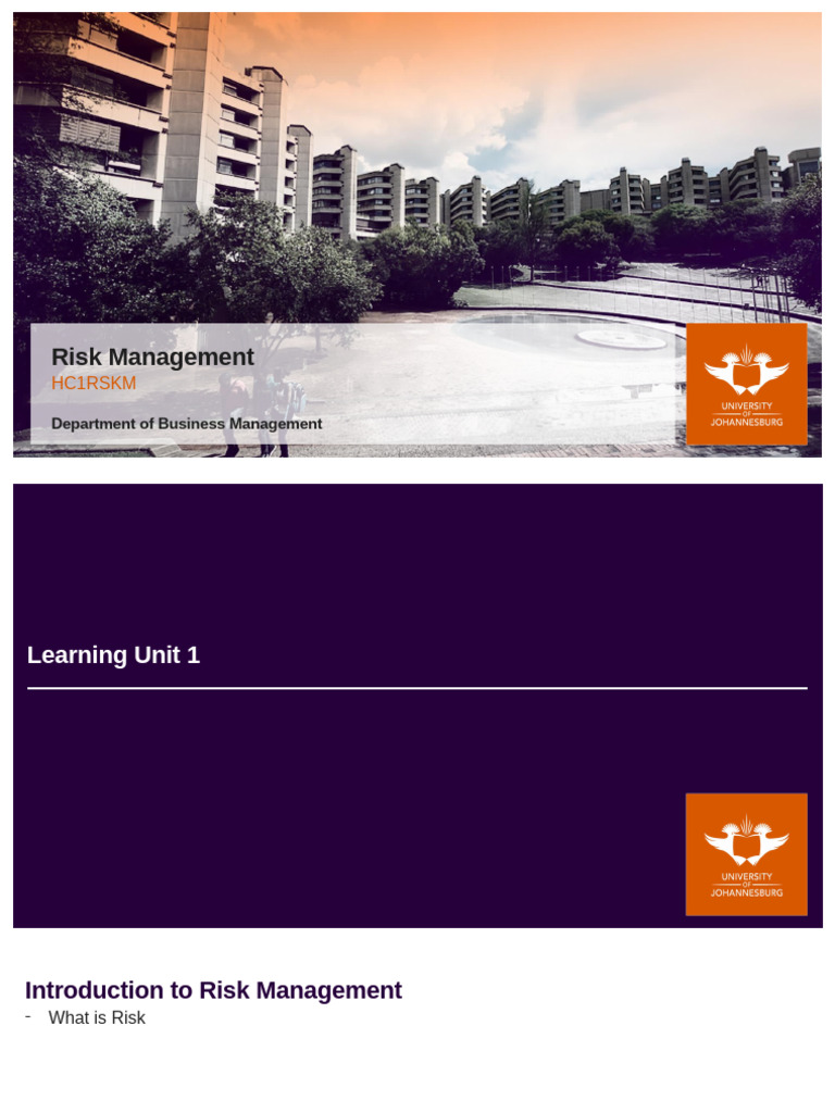 Understanding Risk Management Concepts | PDF | Financial Risk | Risk