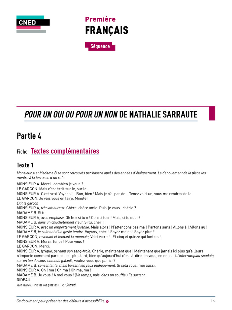 Textes Complémentaires en Français | PDF