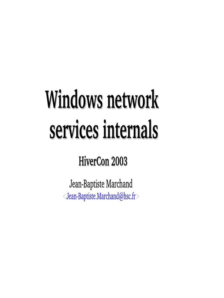 Windows Network Services Internals Guide | PDF | Port (Computer ...