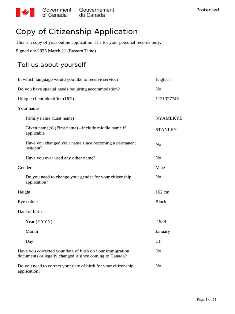 Citizenship Application | PDF | Identity Document | Justice