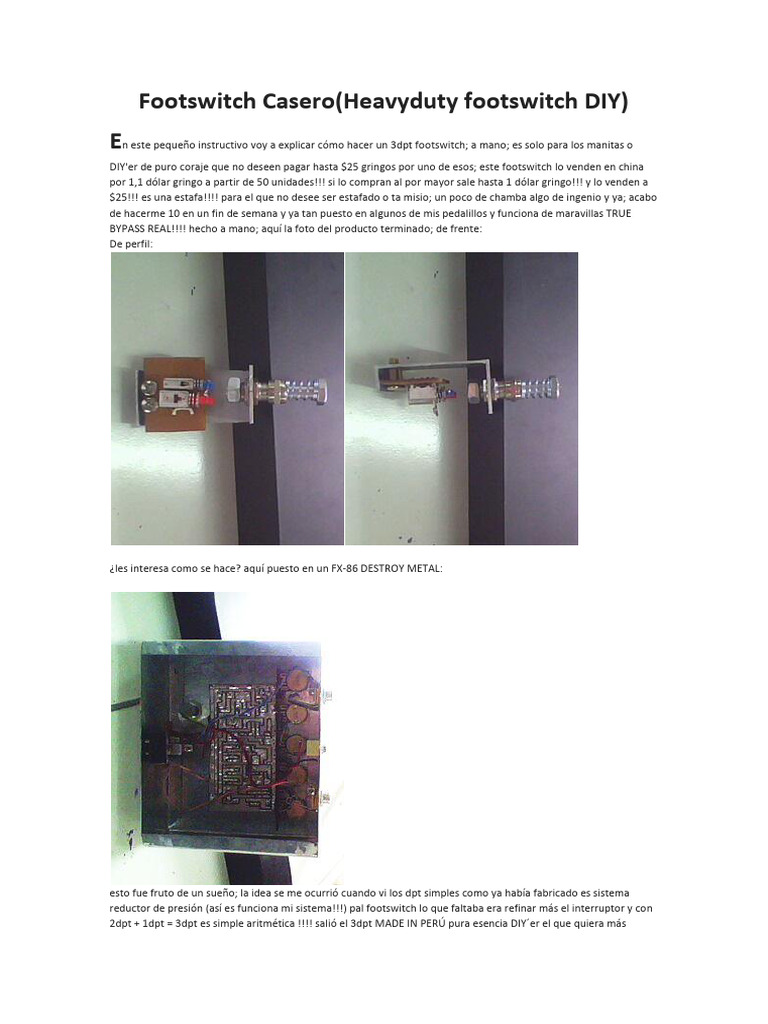Cómo Hacer un Footswitch DIY 3DPT | PDF | Placa de circuito impreso ...