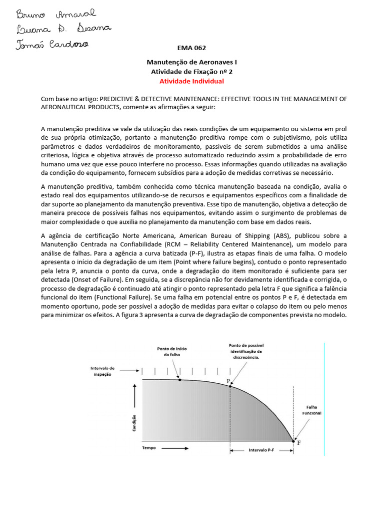 Manutenção Preditiva e Detectiva em Aeronaves | PDF