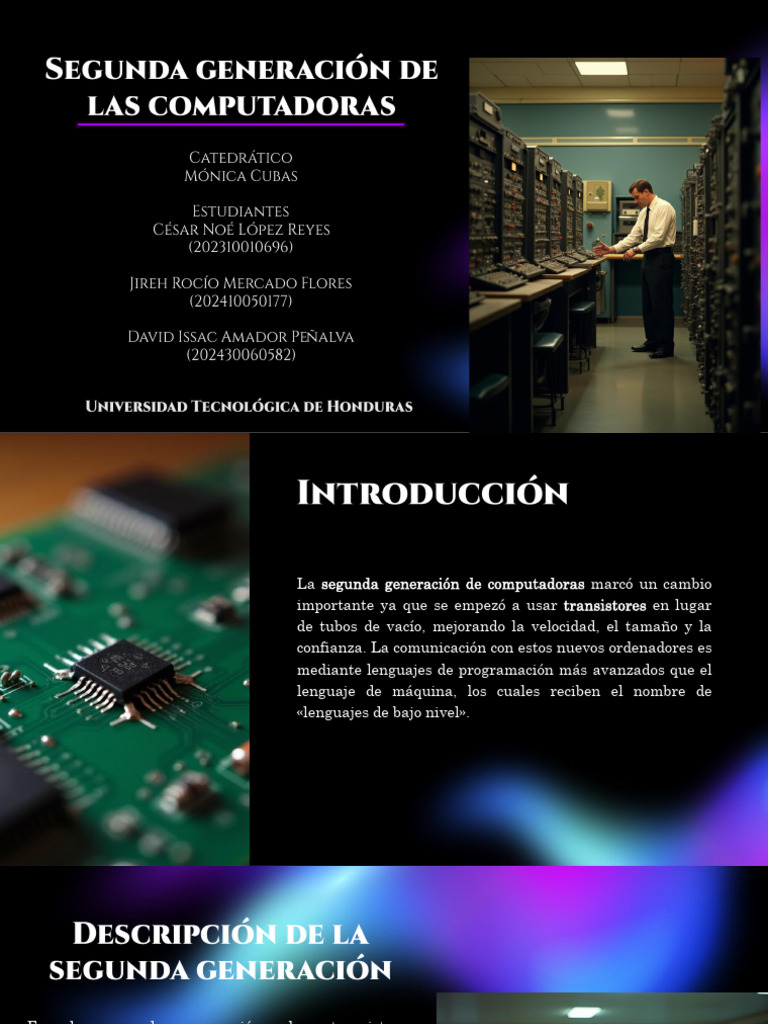 Avances en la segunda generación de computadoras | PDF | Transistor ...