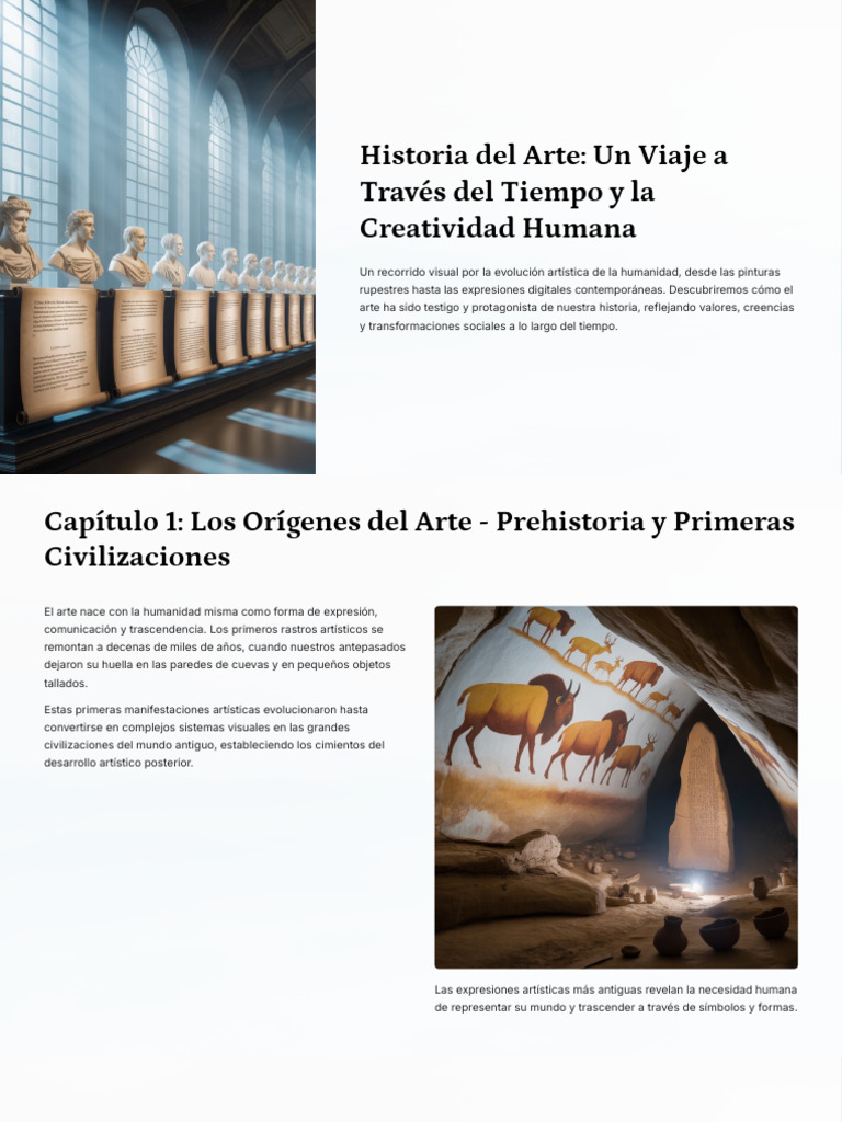 Historia Del Arte Un Viaje A Traves Del Tiempo y La Creatividad Humana ...
