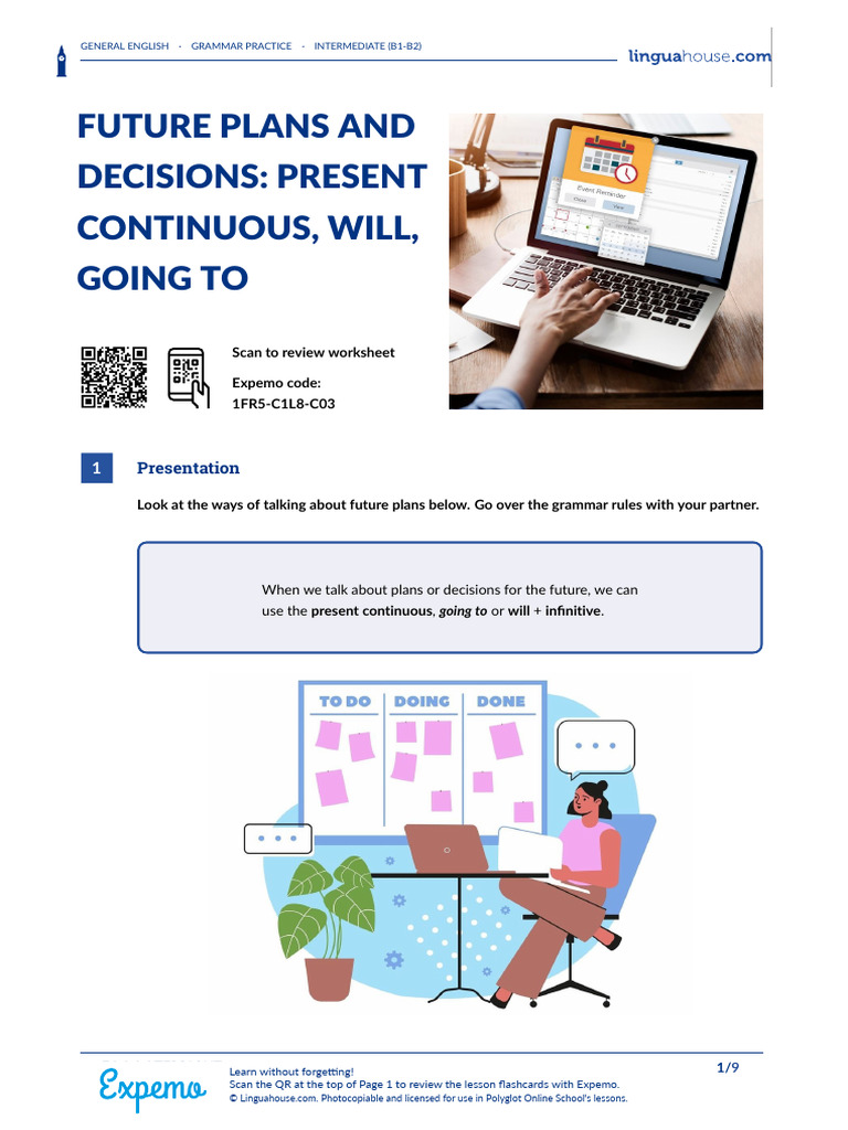 Future Plans: Grammar Guide B1-B2 | PDF