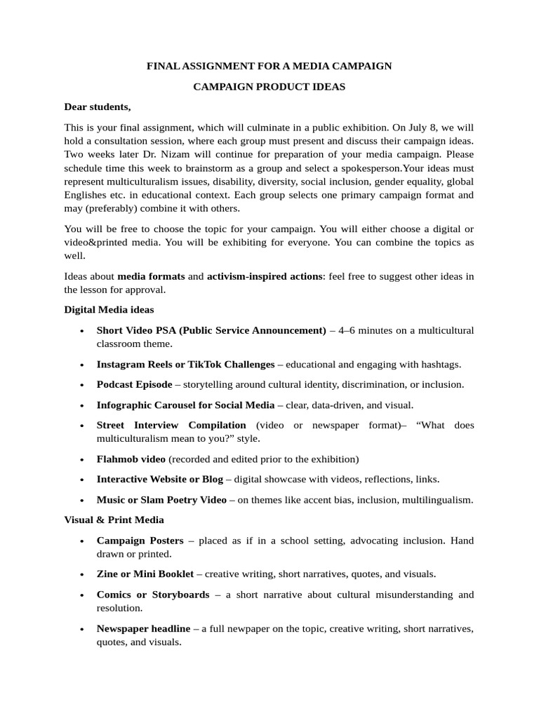 Media Campaign For MLL | PDF | Mass Media | Human Communication