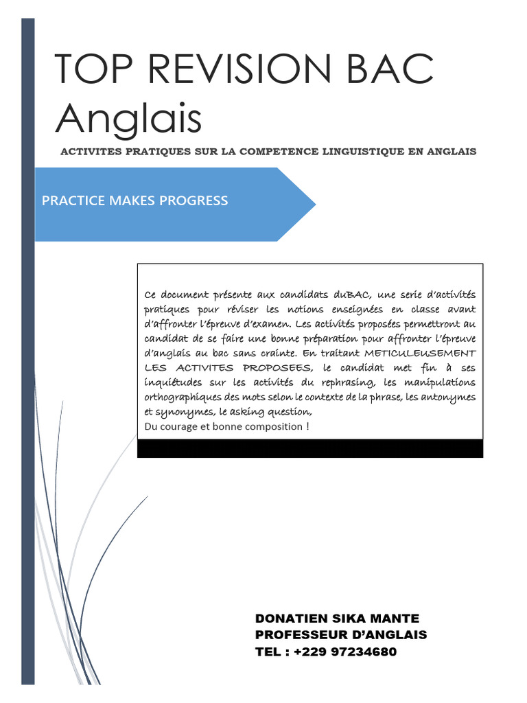 bac anglais keep calm and save water English Revision Activities is 