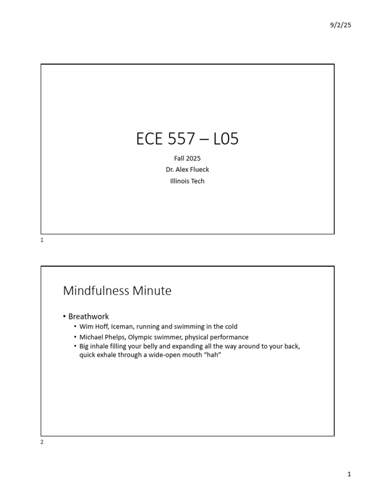 Ece 557 L05 | PDF