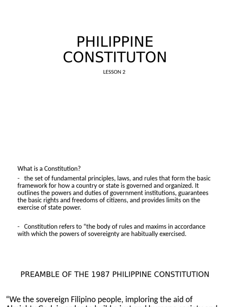 Understanding the Philippine Constitution | PDF | Constitution | Governance