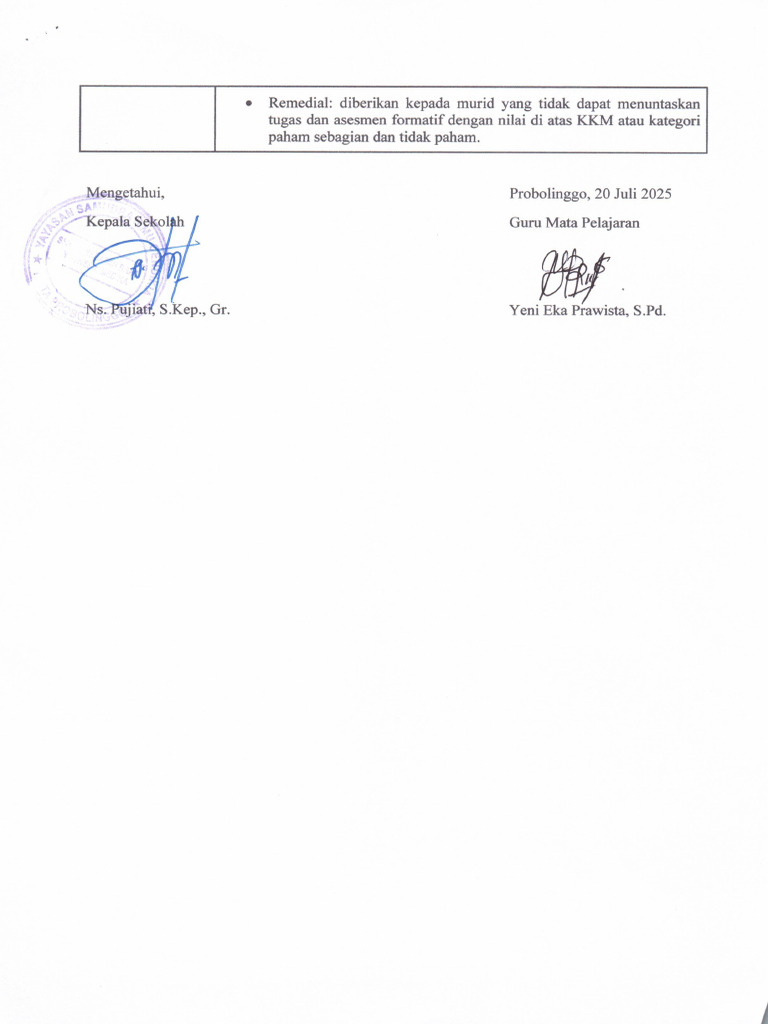 Pengesahan RPP - 000 | PDF
