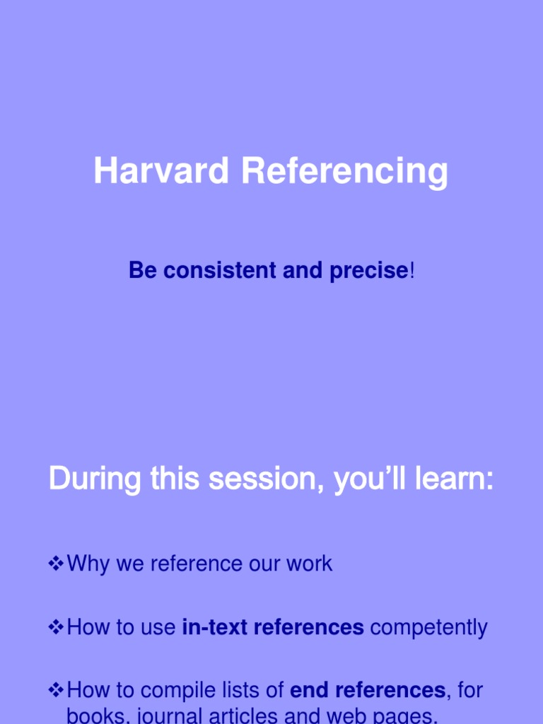 Harvard Referencing Guide Essentials | PDF