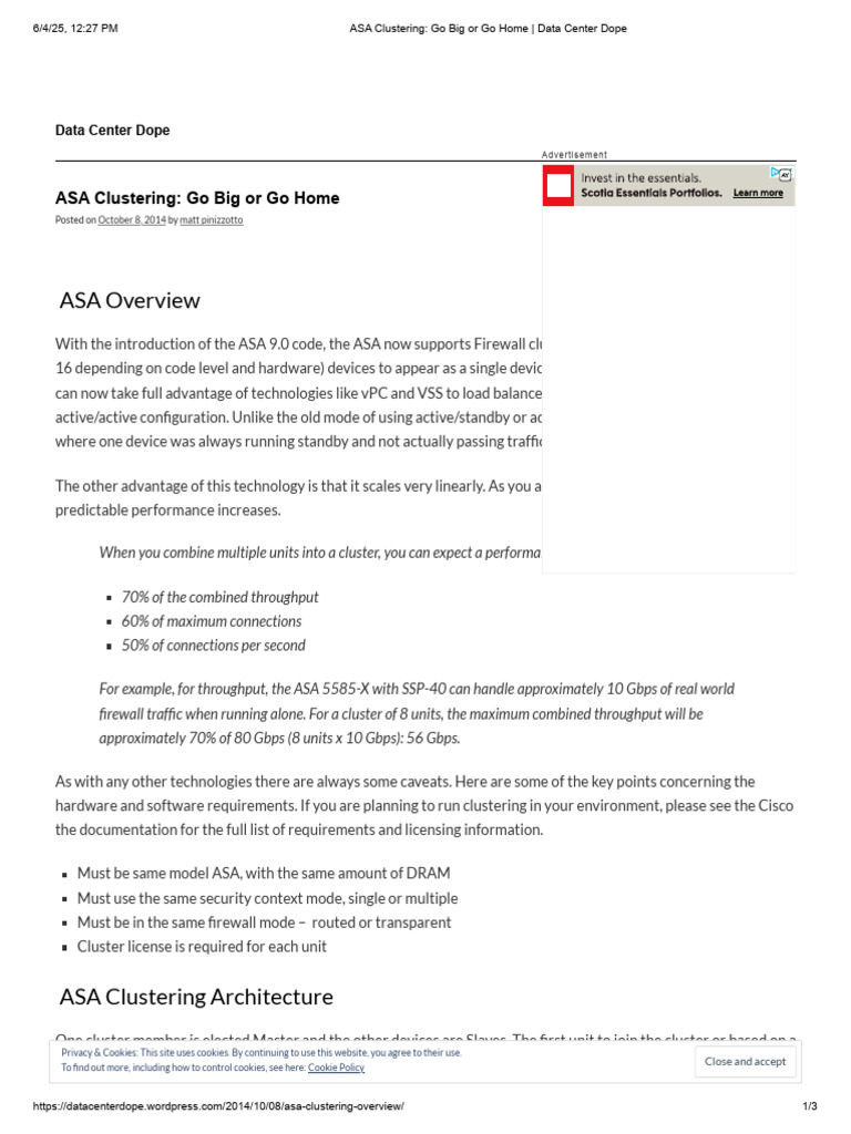 ASA Clustering - Go Big or Go Home - Data Center Dope | PDF | Routing ...