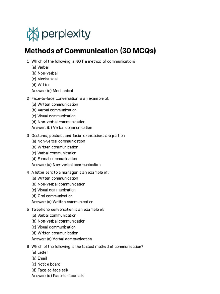 Identifying Non-Communication Methods | PDF | Communication | Code