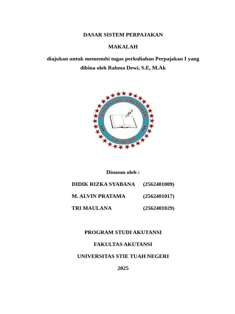 Dasar Sistem Perpajakan Indonesia | PDF