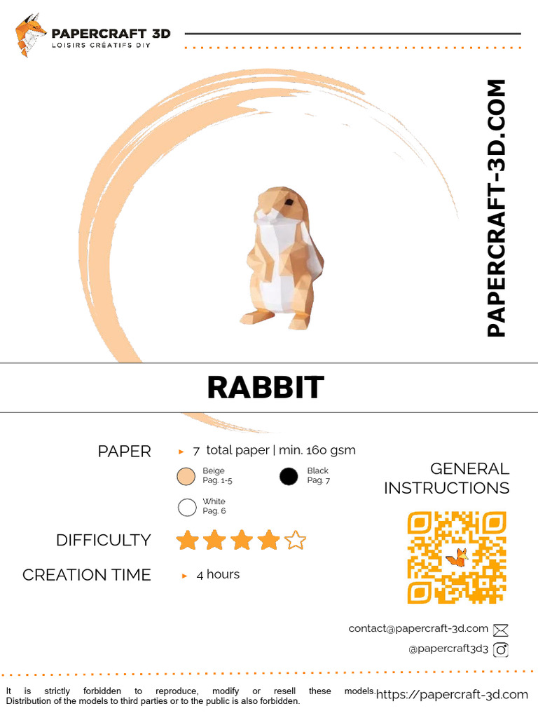 Modèle de papercraft : Rabbit H175 | PDF