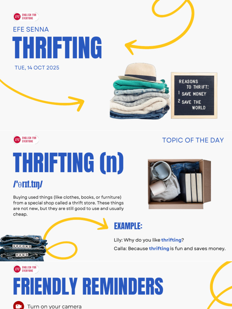 Thrifting: Tips and Vocabulary Guide | PDF