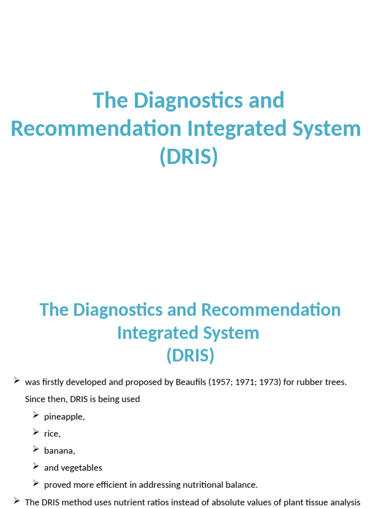 DRIS: Nutritional Balance in Crops | PDF | Coefficient Of Variation ...