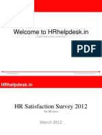 HR Satisfaction Survey 2012-Free Report