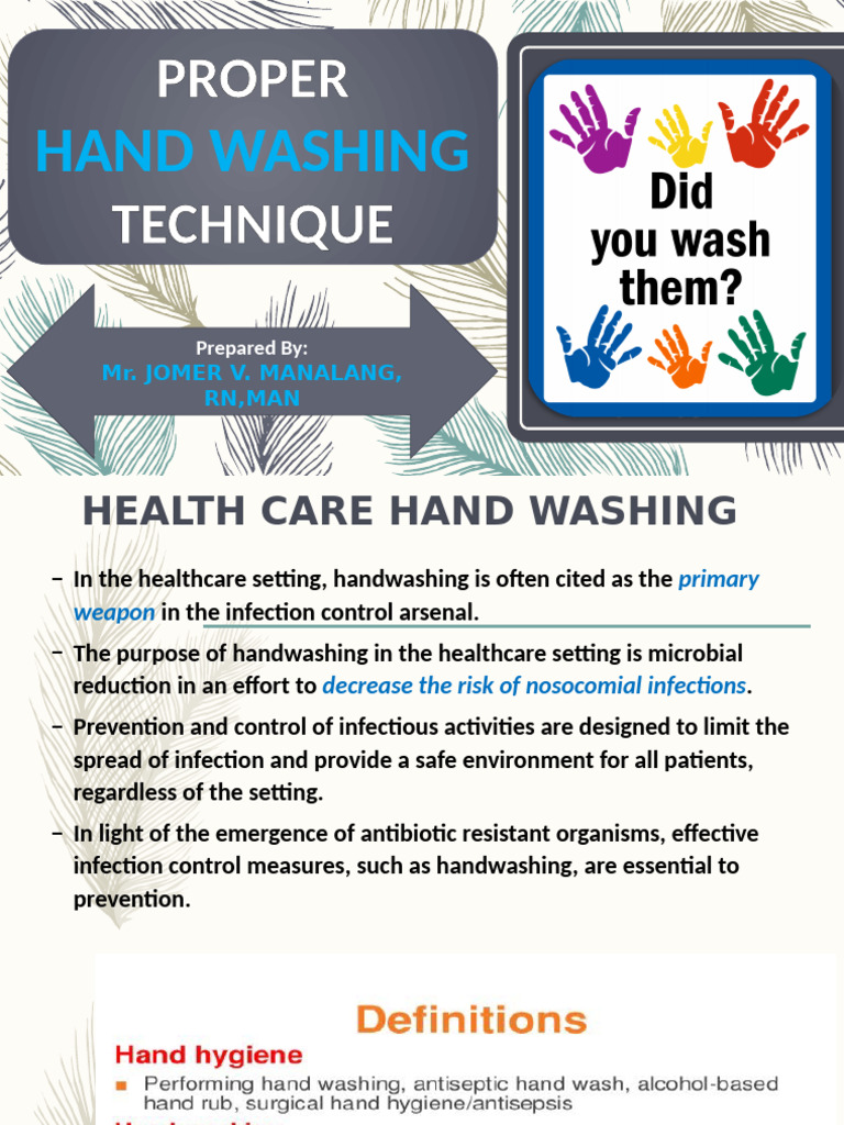 Essential Hand Washing Techniques in Healthcare | PDF | Hand Washing ...