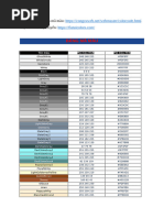 Yamaha Paint Color Codes Guide | PDF | Cyan | Visual Perception
