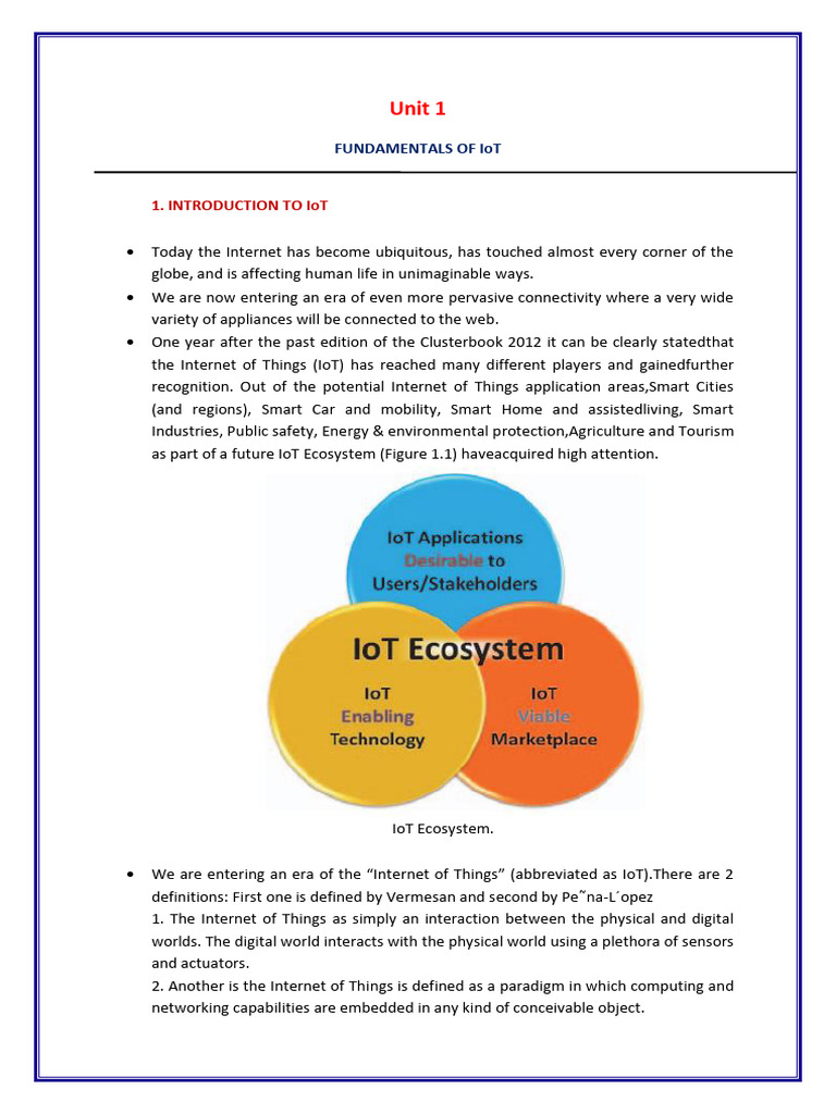 Fundamentals of Internet of Things (IoT) | PDF