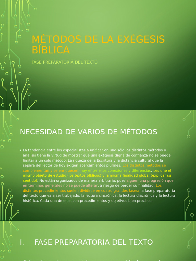 Métodos de Exégesis Bíblica: Fase Preparatoria | PDF | Traducciones ...
