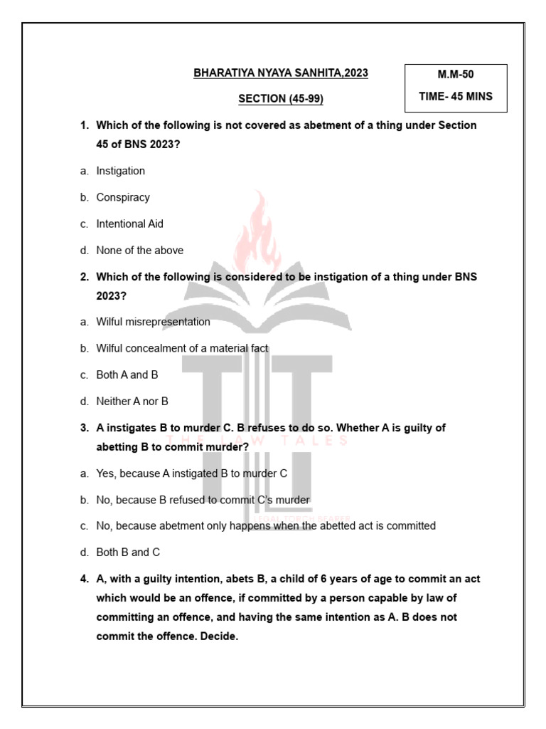 BNS 2023: Key Legal Provisions Explained | PDF | Rape | Stalking