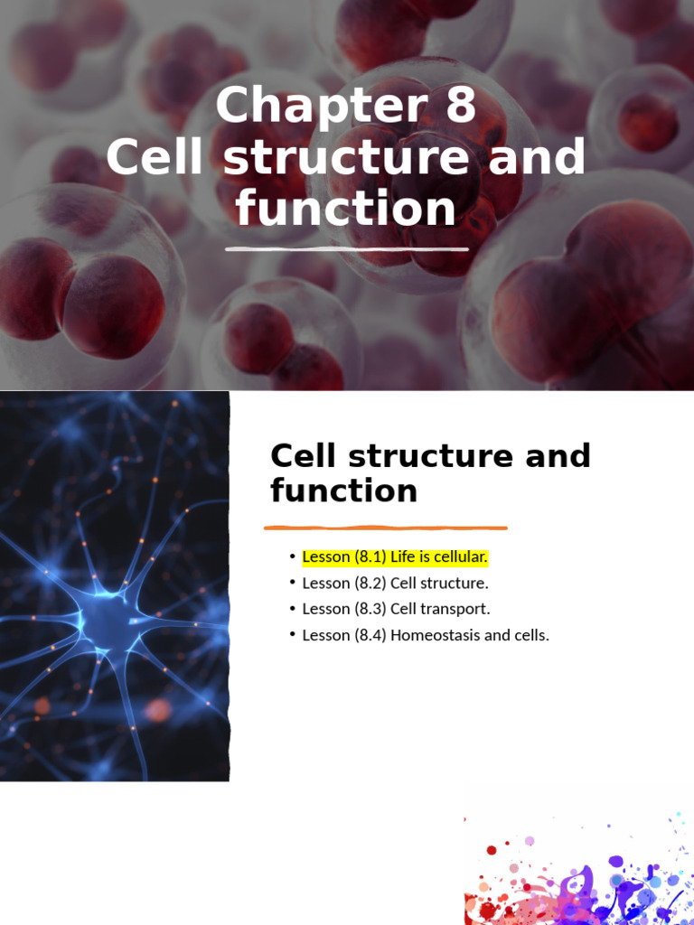 Chapter 8 Cell Structure and Function 8.1 | PDF | Microscope | Electron ...