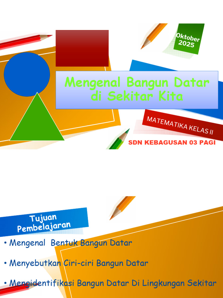 Ciri dan Contoh Bangun Datar Sehari-hari | PDF
