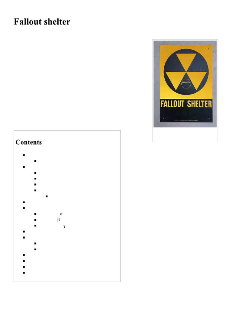 Cold War Fallout Shelter Overview | PDF | Radiation | Gamma Ray