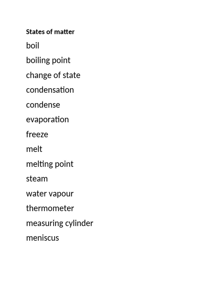Understanding States of Matter and Water Cycle | PDF