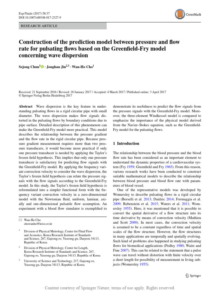 Construction of The Prediction Model Between Press | PDF | Fluid ...