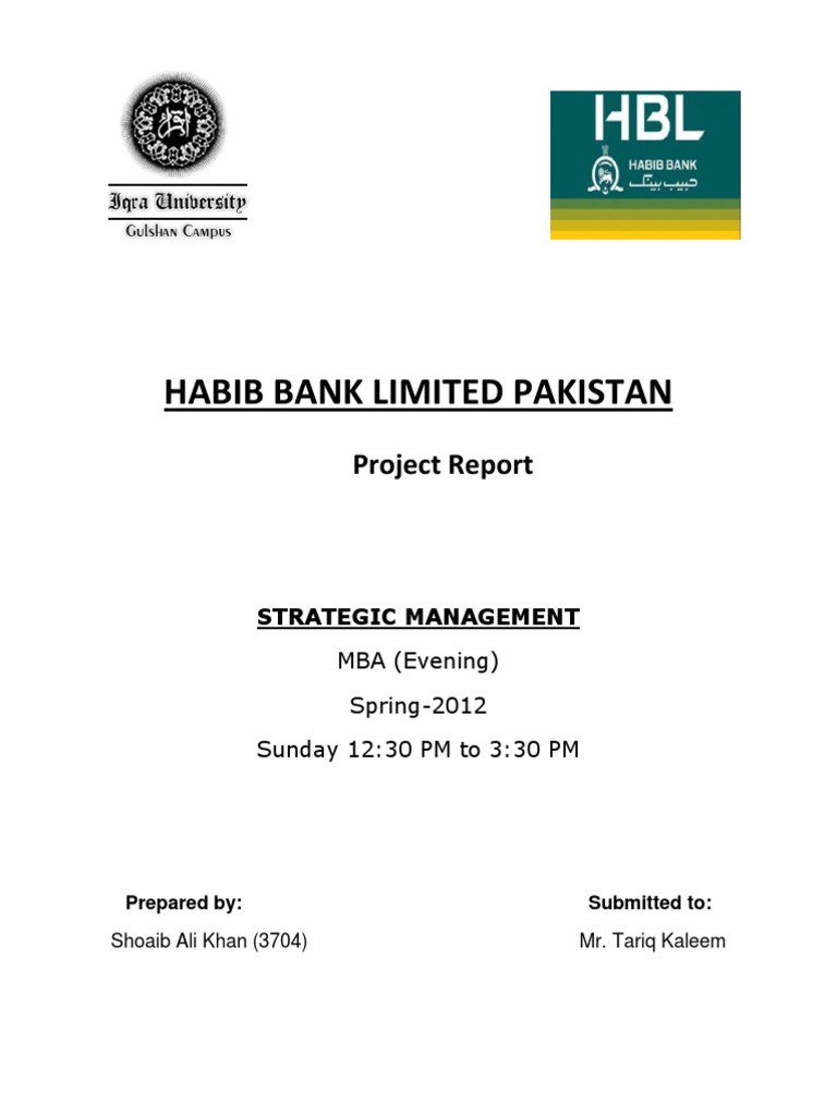 Introduction To HBL | PDF | Strategic Management | Muhammad Ali Jinnah