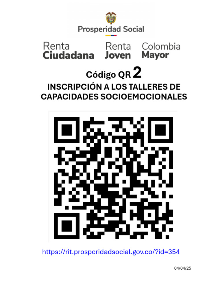 07. Codigo QR 2 Inscripción Talleres CSE | PDF