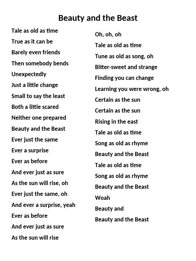 Beauty and The Beast | PDF