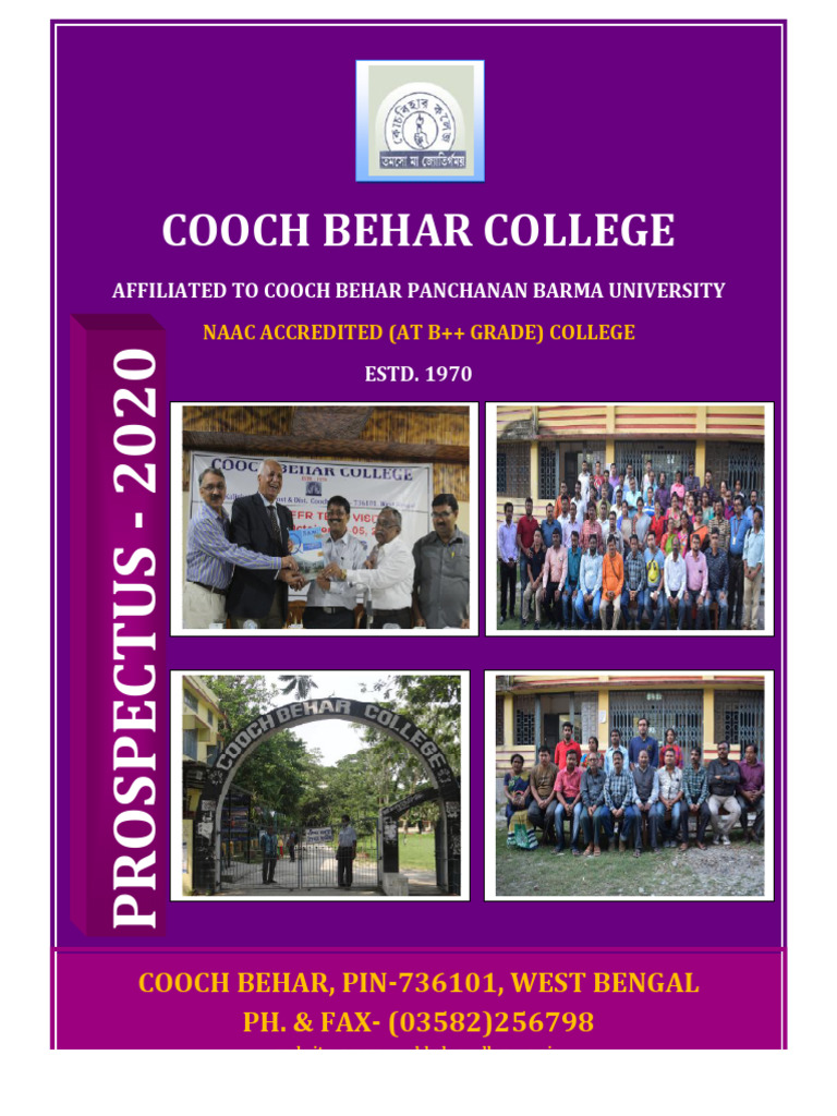 Cooch Behar College 2020 Prospectus | PDF