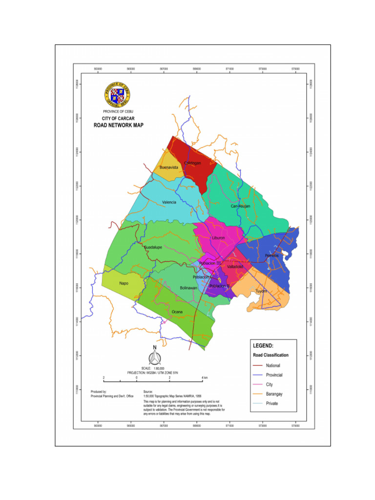 Road Network Map Carcar | PDF
