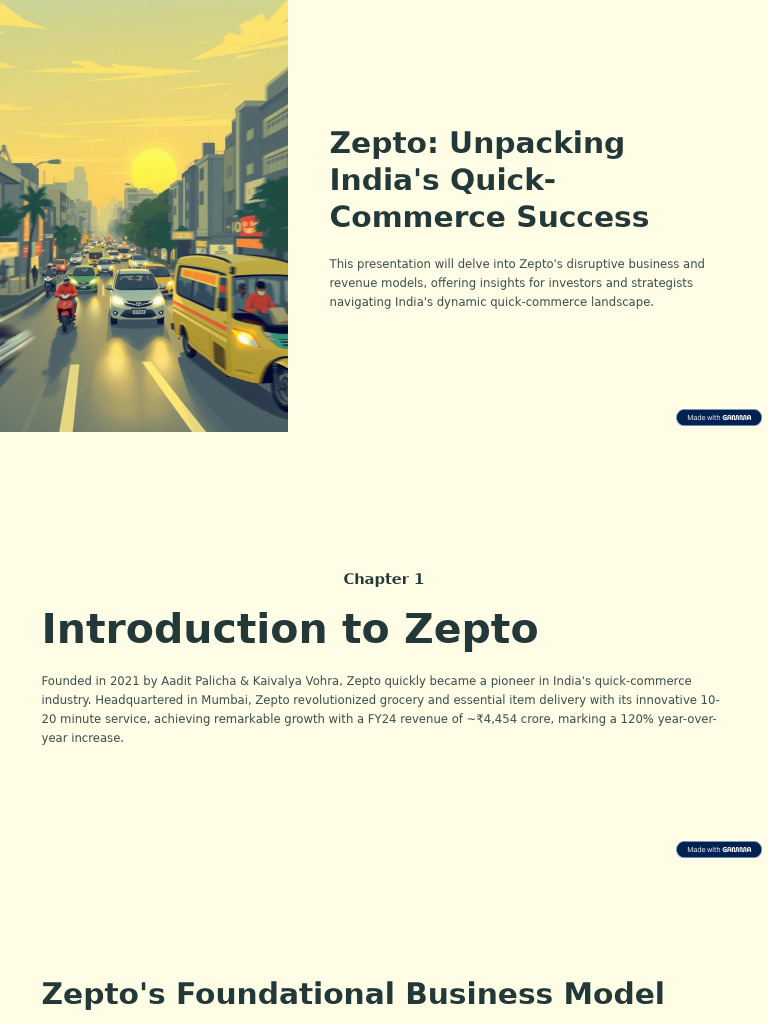 Zepto's Quick-Commerce Strategy in India | PDF | Retail | Grocery Store